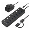 New Products - Simplecom CH375C USB-A and USB-C to 7-Port USB 3.0 Hub 5Gbps Individual Switches and | Wholesale IT Computer Hadware